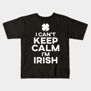 'Keep Calm Irish Lucky' Cool St. Patrick Day Shamrock Kids T-Shirt